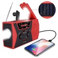 Draagbare noodradio met handslinger en SOS-alarm - rood