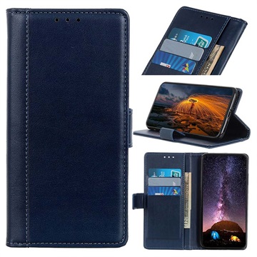 Premium Samsung Galaxy A10 Wallet Case met standaardfunctie - Blauw