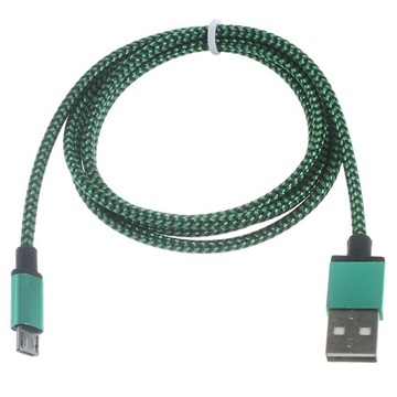 Premium USB 2.0 / MicroUSB Kabel - 3m - Groen