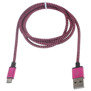 Premium USB 2.0 / MicroUSB Kabel - 3m - Felroze