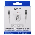 Prio Fast Charge Mfi Lightning Oplaadset - 20W - Wit