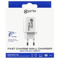 Prio Fast Charge USB-C Wandlader - 20W - Wit