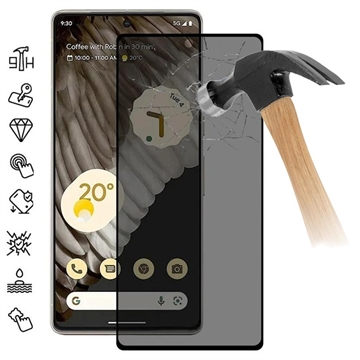 Google Pixel 7 Pro Privacy Full Cover Glazen Screenprotector - Zwarte Rand