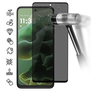 Motorola Moto G35 Privacy Full Cover Glazen Screenprotector - Zwarte Rand