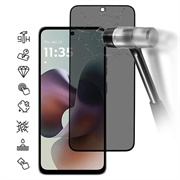 Motorola Moto G56 Privacy Full Cover Glazen Screenprotector - Zwarte Rand