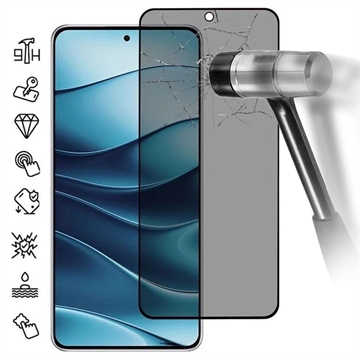 Xiaomi Redmi Note 14 Privacy Full Cover Glazen Screenprotector - Zwarte Rand