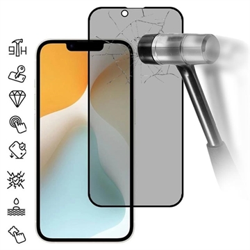 iPhone 16e Privacy Full Cover Glazen Screenprotector - Zwarte Rand