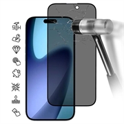 iPhone 17 Privacy Full Cover Glazen Screenprotector - Zwarte Rand