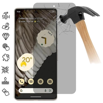 Google Pixel 8 Pro Privacy-schermbeschermer van gehard glas - 9H