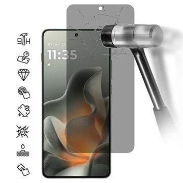 Motorola Edge 70 Privacy Glazen Screenprotector - 9H