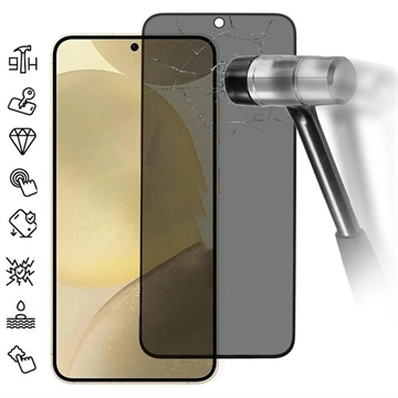 Samsung Galaxy S25+ Privacy Glazen Screenprotector - Vingerafdruk Unlock Ondersteuning - Zwarte rand