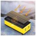 Psooo PS-406 Solar Power Bank/Draadloze Oplader - 40000mAh - Geel