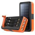 Psooo PS-618 30000mAh zonne-energie bank met handslinger - Oranje / Zwart