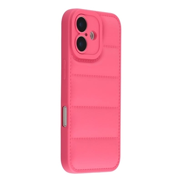 iPhone 17 Pufferjack schokbestendig TPU-hoesje - Hot Pink