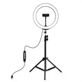 Puluz Tripod Stand & 10.2" Ring LED Licht met RGBW Functie