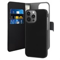 Puro 2-in-1 Magnetisch iPhone 13 Pro Wallet Case - Zwart