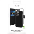 Puro 2-in-1 Magnetisch iPhone 13 Pro Max Portemonnee Hoesje - Zwart