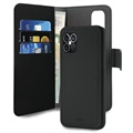 Puro 2-in-1 Magnetisch iPhone 12/12 Pro Wallet Case - Zwart