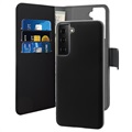 Puro 2-in-1 Samsung Galaxy S21 FE 5G Magnetisch Portemonnee Hoesje - Zwart