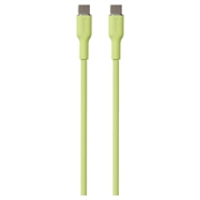 Puro Icon Zachte USB-C / USB-C Kabel - 1,5m - Lichtgroen