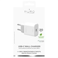 Puro Mini 20W USB-C-lichtnetadapter - wit