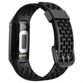 Puro Sport Plus Fitbit Charge 5 siliconen band - zwart