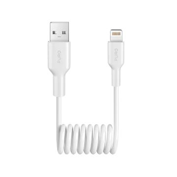Puro USB-A / Lightning spiraalkabel - 1m - Wit