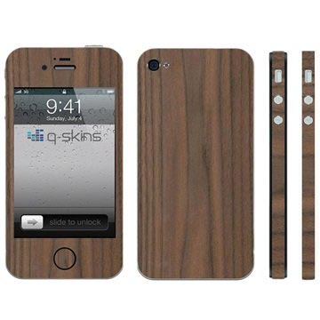 iPhone 4 Q-Skins Walnut Wood Skin