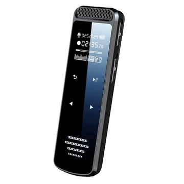 Q55 DSP Audio Recorder met 8 kernen en ruisonderdrukking, dubbele microfoon en HD stemactivatie - Zwart