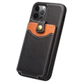 Qialino Business Style iPhone 12 Pro Max Leren Case - Zwart