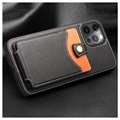 Qialino Business Style iPhone 12/12 Pro Leren Case - Zwart