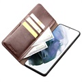 Qialino Classic Samsung Galaxy S21+ 5G Wallet Leren Hoesje - Bruin