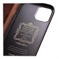 Qialino Classic iPhone 13 Mini Wallet Leren Hoesje - Bruin