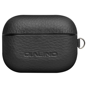 Qialino Premium AirPods Pro Leren Case - Zwart