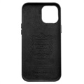 Qialino Premium iPhone 12/12 Pro Leren Case - Zwart