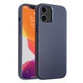 Qialino Premium iPhone 12 Mini Leren Case - Blauw
