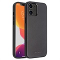 Qialino Premium iPhone 12 Mini Leren Case - Zwart