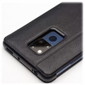 Qialino Smart View Huawei Mate 20 X Leren Flip Case - Zwart