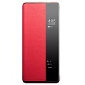 Qialino Smart View Huawei Mate 40 Pro Leren Flip Case - Rood