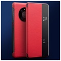 Qialino Smart View Huawei Mate 40 Pro Leren Flip Case - Rood