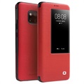Qialino Smart View Huawei Mate 20 Pro Leren Case - Rood