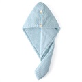 Sneldrogende dubbellaagse tulband haarhanddoek - blauw