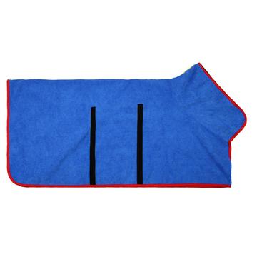Sneldrogende Microvezel Hondenbadjas - Maat M - Blauw