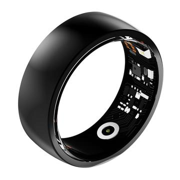 R09M Gezondheidsmonitoring Smart Ring - Maat: 21.8mm - Zwart
