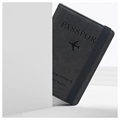 RFID-blokkerende reisportemonnee / paspoorthouder - zwart