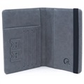 RFID-blokkerende reisportemonnee / paspoorthouder - grijs