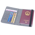 RFID-blokkerende reisportemonnee / paspoorthouder - grijs