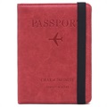 RFID-blokkerende reisportemonnee / paspoorthouder - rood