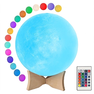RGB LED-maanlamp / nachtlampje YK2302 - 15cm, 1000mAh