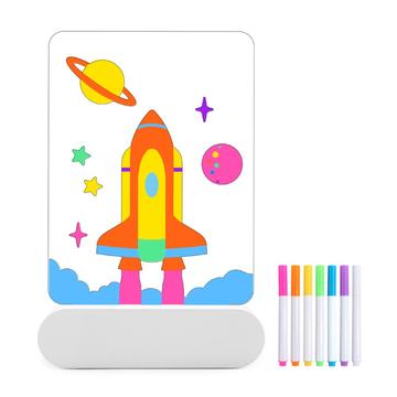 Oplaadbaar Uitwisbaar LED Tekenbord met 7 Kleurstiften
